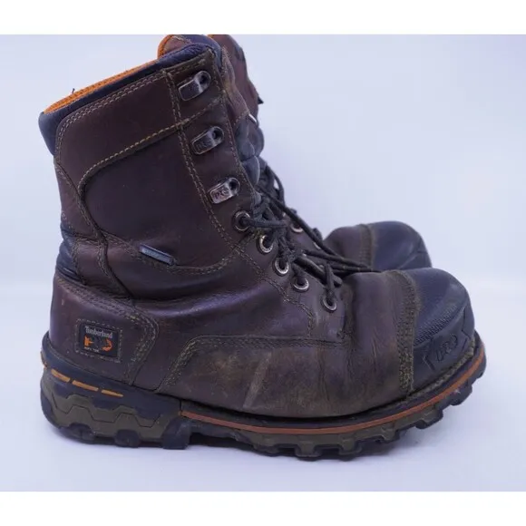 Timberland Pro Boondock Waterproof Insulated Brown 8&quot; Boot TB0A128P 214 Mens 9.5