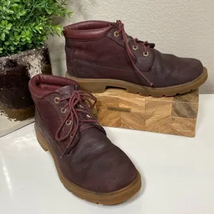 Timberland Rhinebeck Chukka Boots in Dark Burgundy Nubuck Suede Size 8.5