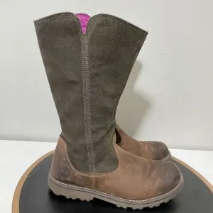 Timberland Tall Boots Brown Earthkeepers Girls Youth 4.5 Equestrian