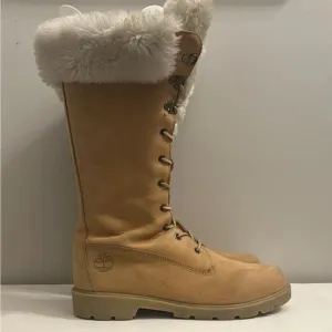Timberland Tall Faux Fur Sherling Wheat Boot Women’s Size 7 Winter Boots