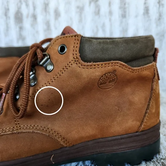 Timberland Vintage Brown Tan Nubuck Leather Ankle Hiking Boots | Women's Size 8