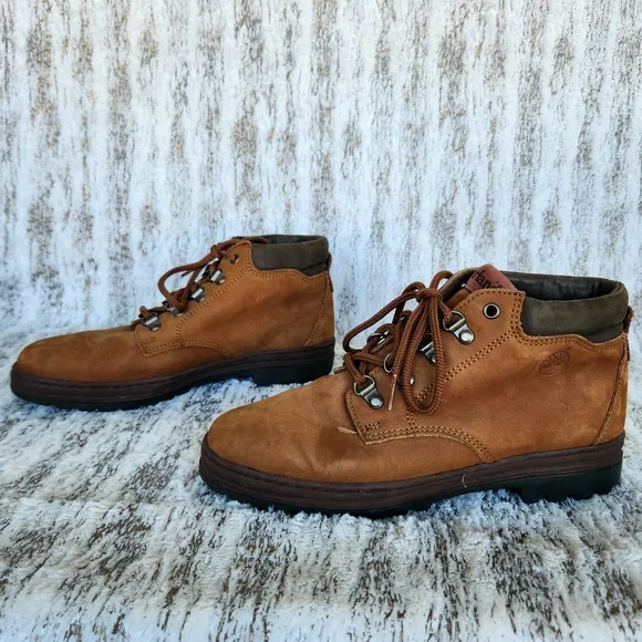 Timberland Vintage Brown Tan Nubuck Leather Ankle Hiking Boots | Women's Size 8