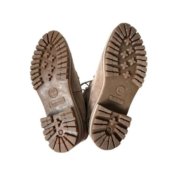 Timberland Women's Courmayeur Valley Hiking Boots Taupe Nubuck Sz 9.5