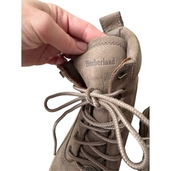 Timberland Women's Courmayeur Valley Hiking Boots Taupe Nubuck Sz 9.5