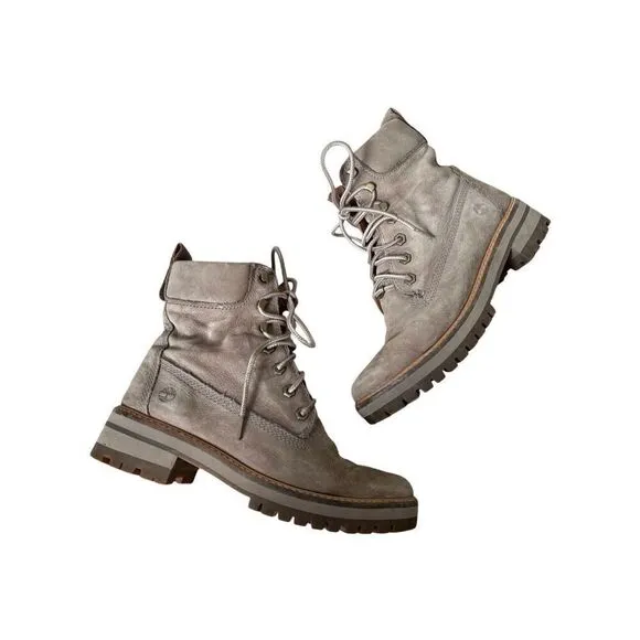 Timberland Women's Courmayeur Valley Hiking Boots Taupe Nubuck Sz 9.5
