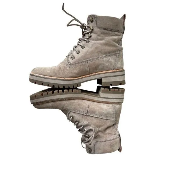 Timberland Women's Courmayeur Valley Hiking Boots Taupe Nubuck Sz 9.5