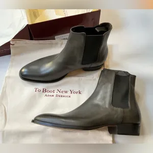 To Boot New York Adam Derrick Leather Dress Boots Men's Sz 10.5 color grigio ant