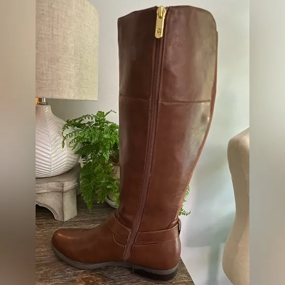 'Tommy Hilfiger Logo Knee High Riding Boots |Women's 8