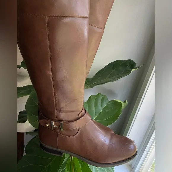 'Tommy Hilfiger Logo Knee High Riding Boots |Women's 8