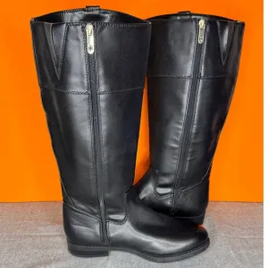 Tommy Hilfiger Shano Black Faux Leather Riding Boot Size 6.5