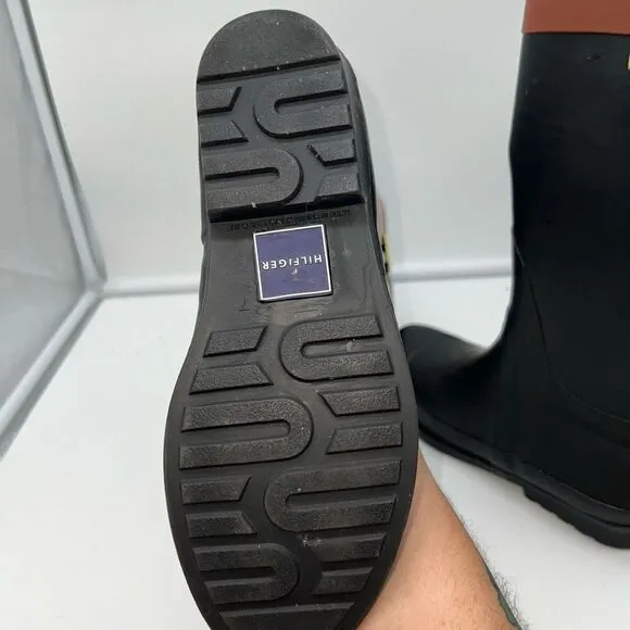 Tommy Hilfiger Viktoria Equestrian Style Rubber Tall Rain Boots