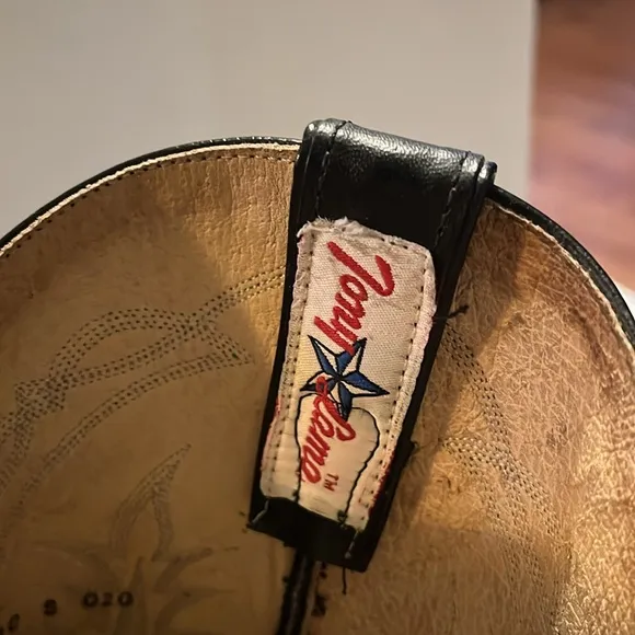 Tony Lama-10 EE-black-Bull hide  leather, Vequero western, cowboy, rodeo, boots.