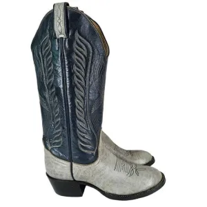 Tony Lama Women's Antelope Western Boots Gray 5.5 New
