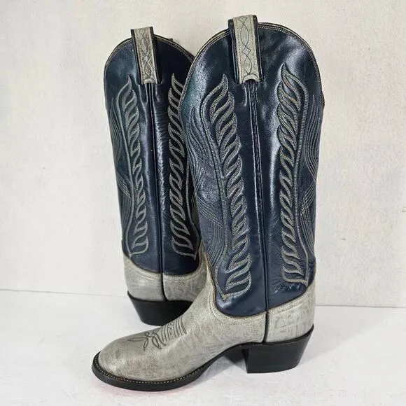 Tony Lama Women's Antelope Western Boots Gray 5.5 New