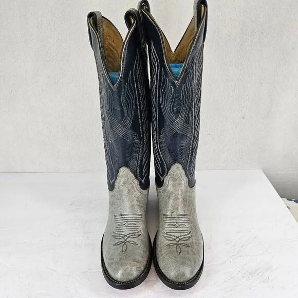 Tony Lama Women's Antelope Western Boots Gray 5.5 New
