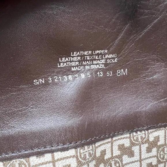 Tory Burch Boots Women's 8M Brown Leather Tall Equestrian Riding Boots Back Zip