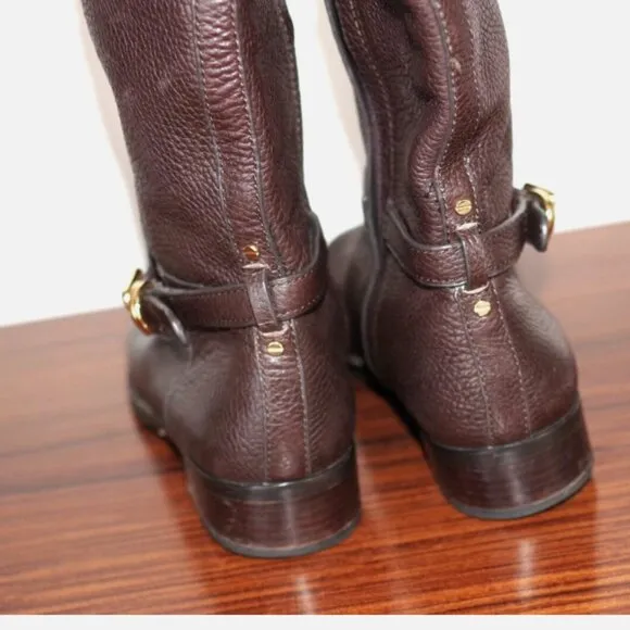 Tory Burch Brown Leather Winter riding Boots size 9M