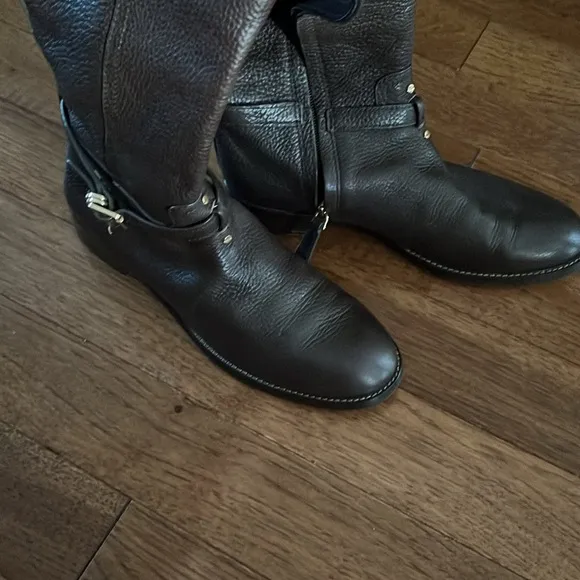 Tory Burch Brown Leather Winter riding Boots size 9M