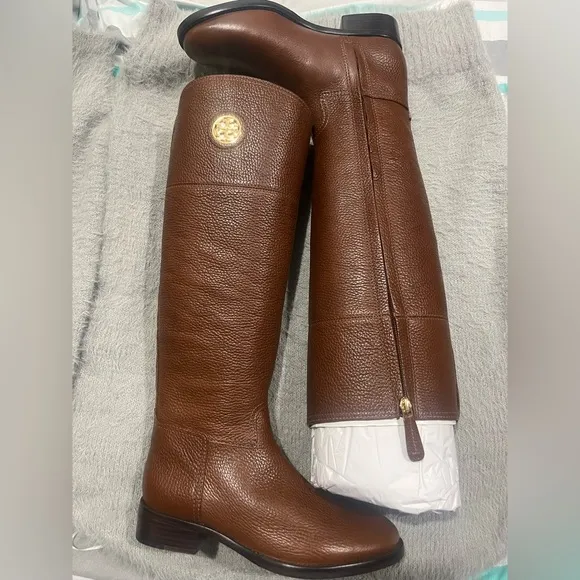 TORY BURCH • Junction Riding Tumbled Leather Boots • Women’s