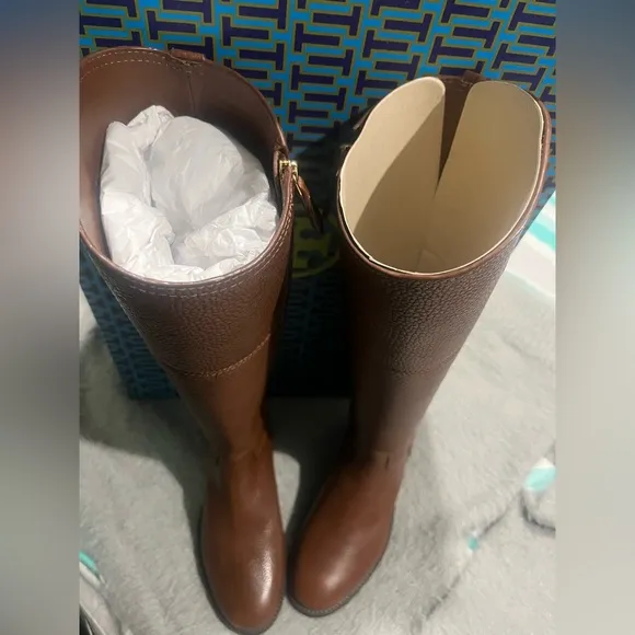 TORY BURCH • Junction Riding Tumbled Leather Boots • Women’s