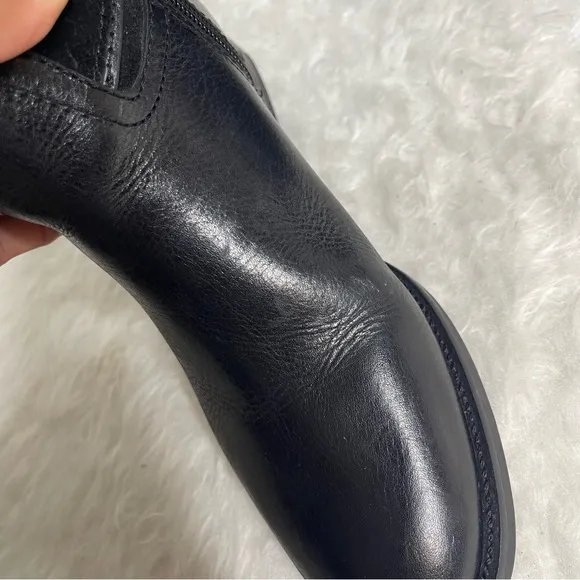 Tory Burch Riding Boots Tenley in Black Leather and Suede Size 5.5