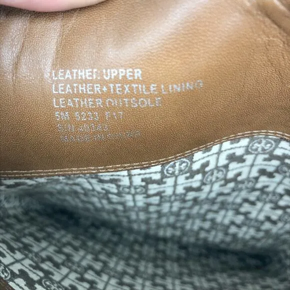 TORY BURCH Women's Sofia Riding Boots 5M Brown Leather Knee-High NWOB