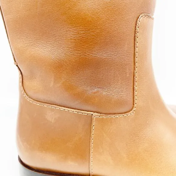 Tory Burch Women's The Riding Boot 141232 Brown Leather Size 5.5M