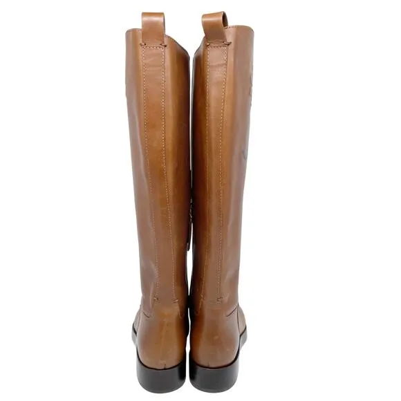 Tory Burch Women's The Riding Boot 141232 Brown Leather Size 5.5M