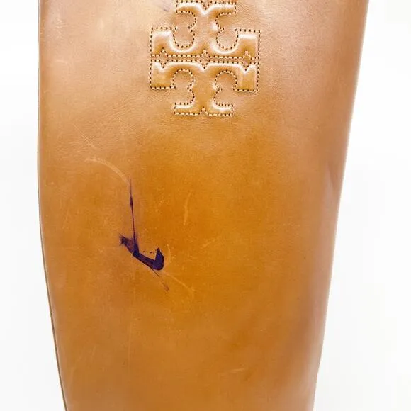 Tory Burch Women's The Riding Boot 141232 Brown Leather Size 5.5M