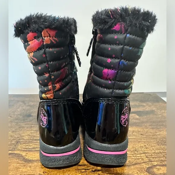 Totes Toddler Girls Unicorn Multi Winter Boots NWT Size 7