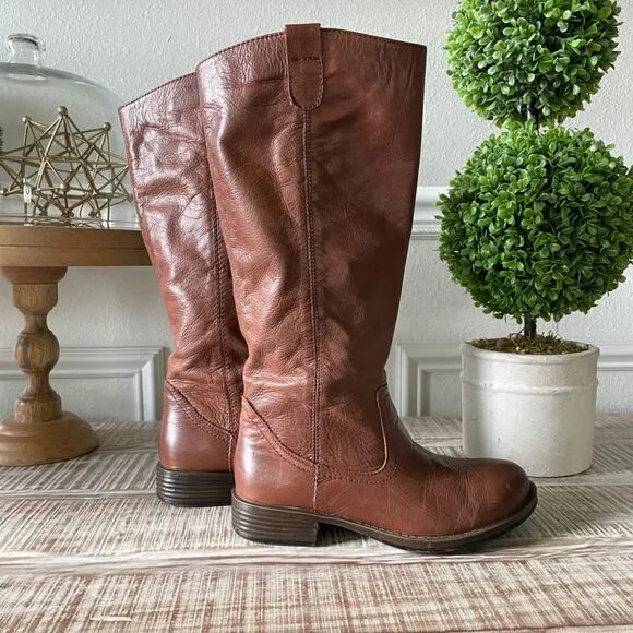 Tried And Tide Womens Brown Leather Riding Boots size 6