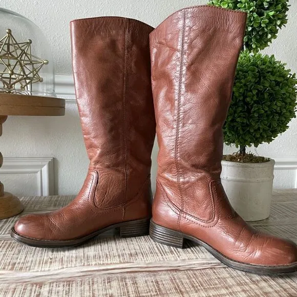 Tried And Tide Womens Brown Leather Riding Boots size 6