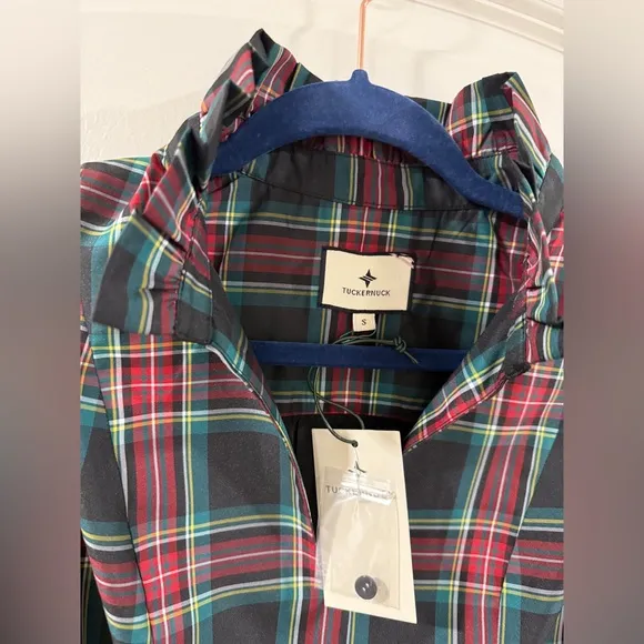 Tuckernuck Palmerston Dress Size S | Highland Tartan Holiday Midi Retail$228 NWT