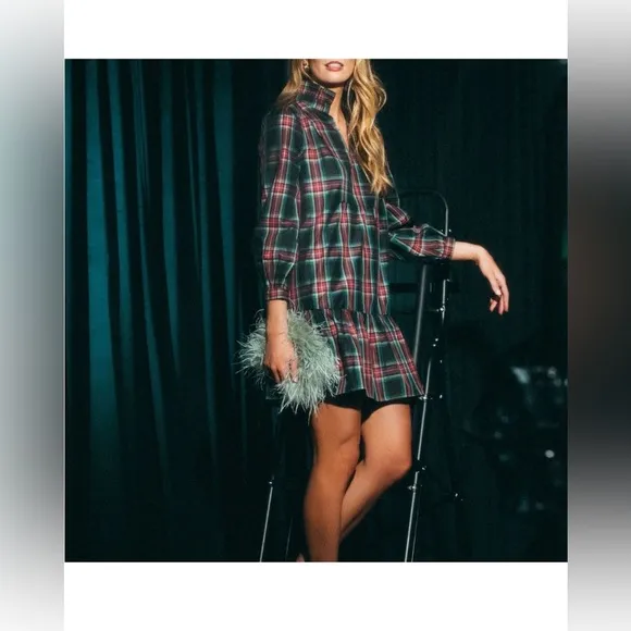 Tuckernuck Palmerston Dress Size S | Highland Tartan Holiday Midi Retail$228 NWT