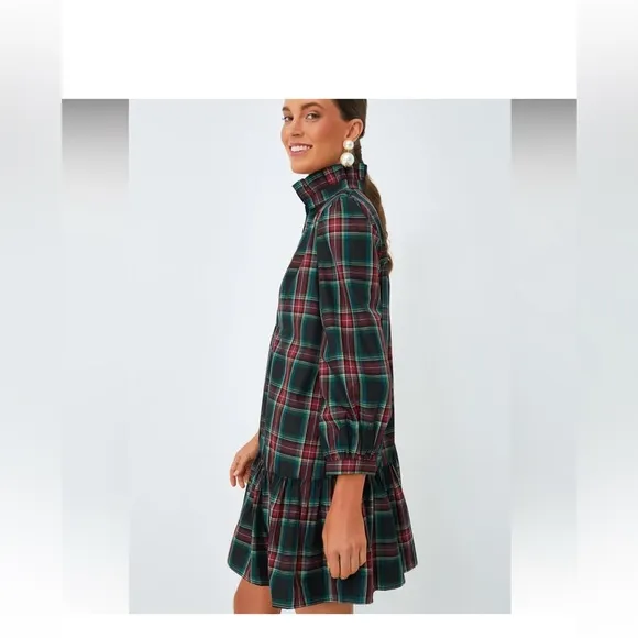 Tuckernuck Palmerston Dress Size S | Highland Tartan Holiday Midi Retail$228 NWT