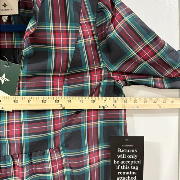 Tuckernuck Palmerston Dress Size S | Highland Tartan Holiday Midi Retail$228 NWT