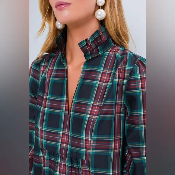 Tuckernuck Palmerston Dress XL | Highland Tartan Holiday Midi Retail$228 NWT