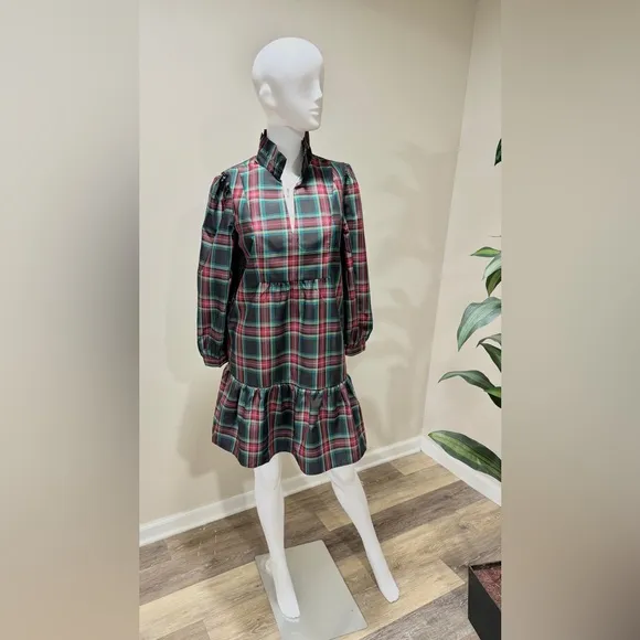 Tuckernuck Palmerston Dress XL | Highland Tartan Holiday Midi Retail$228 NWT