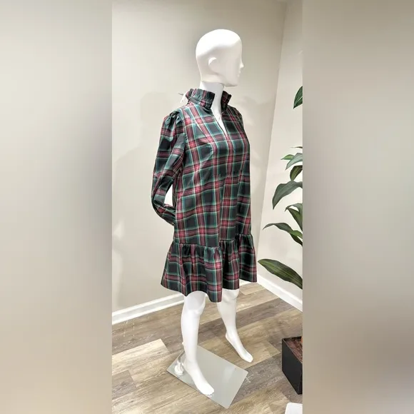 Tuckernuck Palmerston Dress XL | Highland Tartan Holiday Midi Retail$228 NWT