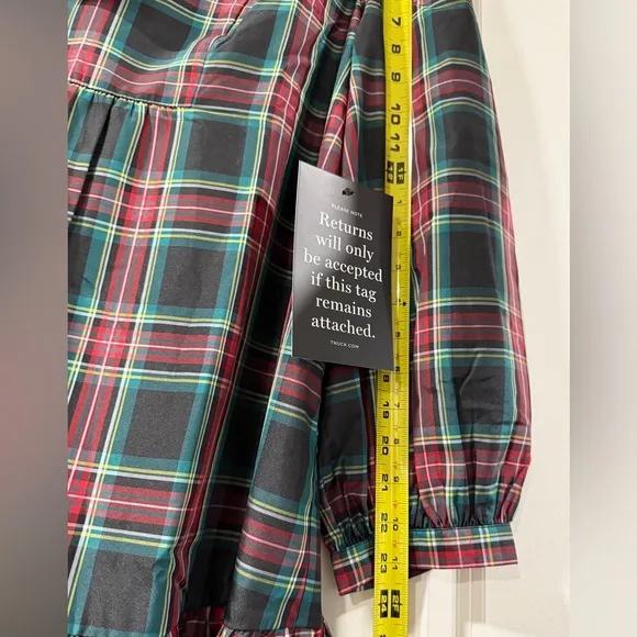 Tuckernuck Palmerston Dress XL | Highland Tartan Holiday Midi Retail$228 NWT