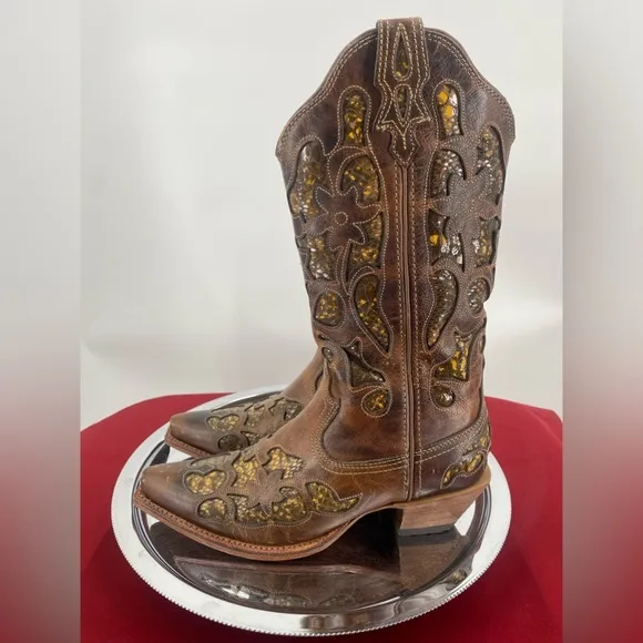 Twisted X Steppin Out‎ western boots, women’s, leather upper size 7 B