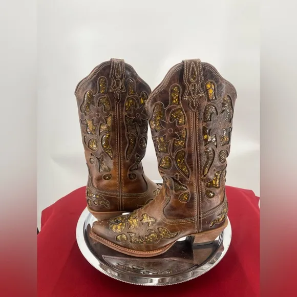 Twisted X Steppin Out‎ western boots, women’s, leather upper size 7 B