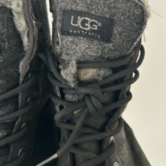 Ugg Adirondack II Waterproof Vibram Winter Boots - Women's Size 7 - Black Gray