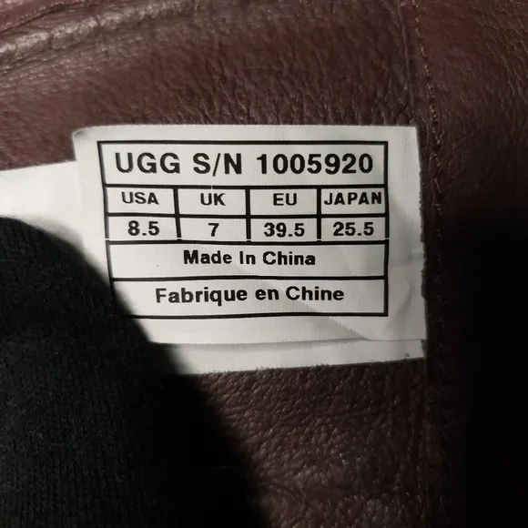 UGG Australia 'Beryl' Leather Riding Boots in Chocolate Brown- Women's size 8.5