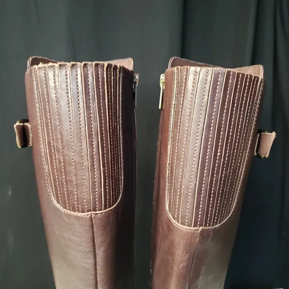 UGG Australia 'Beryl' Leather Riding Boots in Chocolate Brown- Women's size 8.5
