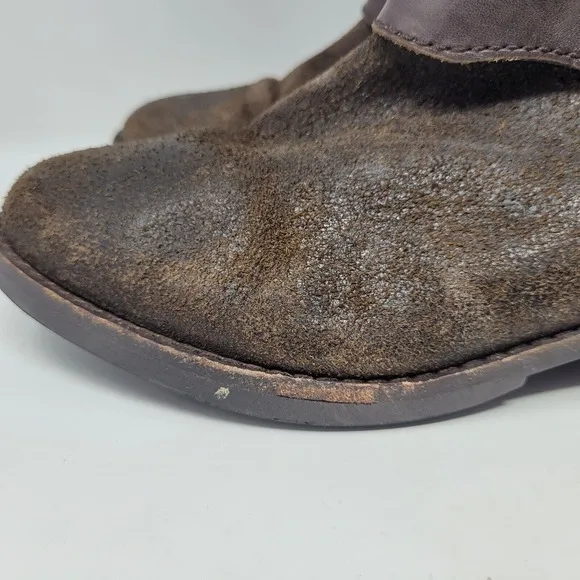 UGG Australia Boots Womens 8 Brown Leather Tall Riding Dayle Lodge Buckle Winter