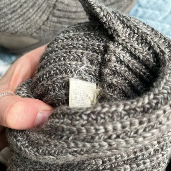 ugg australia grey knit winter boots size 6