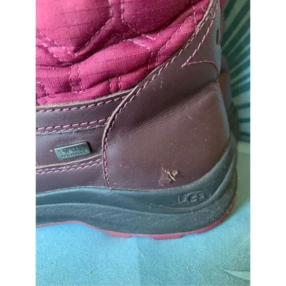 UGG Australia Lachlan Shearling Waterproof Cordovan Maroon Winter Snow Boots