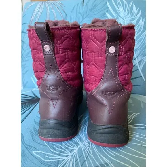 UGG Australia Lachlan Shearling Waterproof Cordovan Maroon Winter Snow Boots