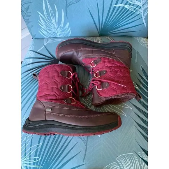 UGG Australia Lachlan Shearling Waterproof Cordovan Maroon Winter Snow Boots